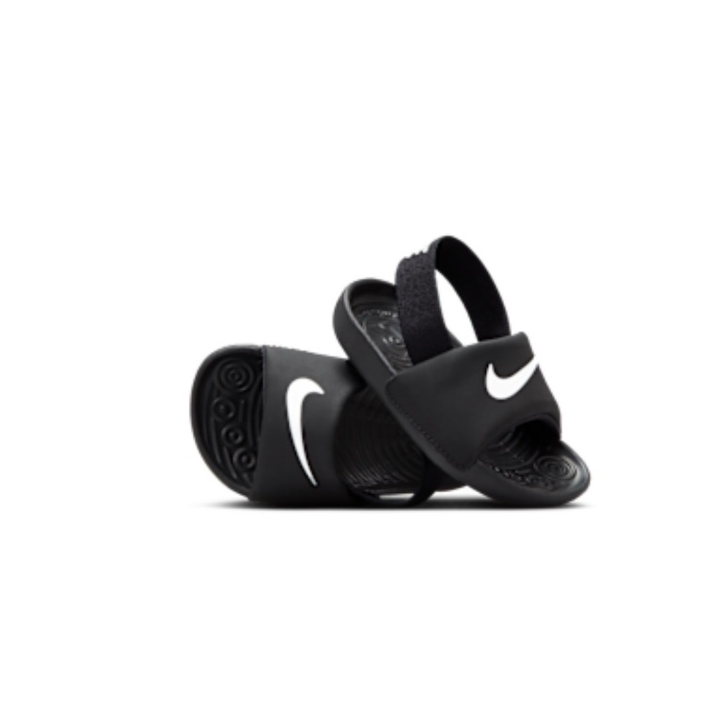 Nike Kids Black and White Slide Sandals